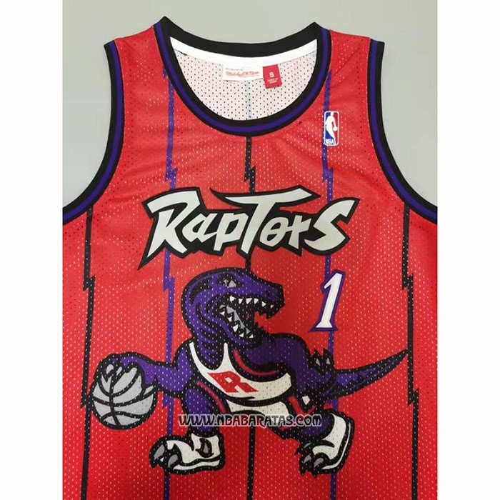 Camiseta Toronto Raptors Tracy McGrady #1 Mitchell & Ness 1998-99 Rojo